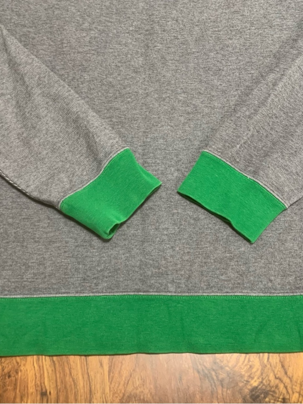 Nike Gray Crewneck Sweatshirt with Green Accents - Picture 10 of 13